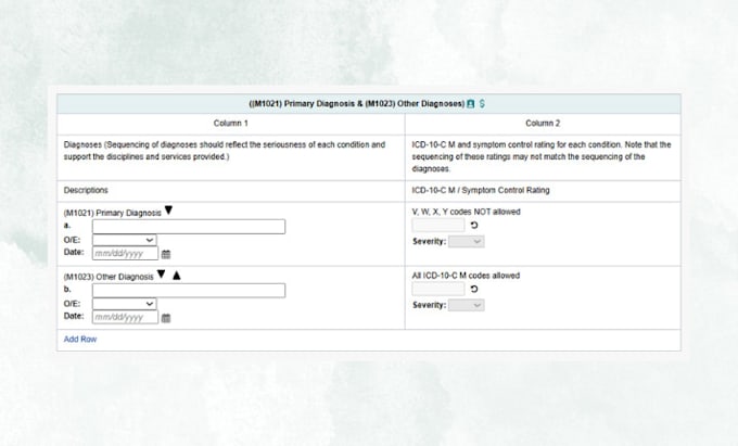 code your home health charts