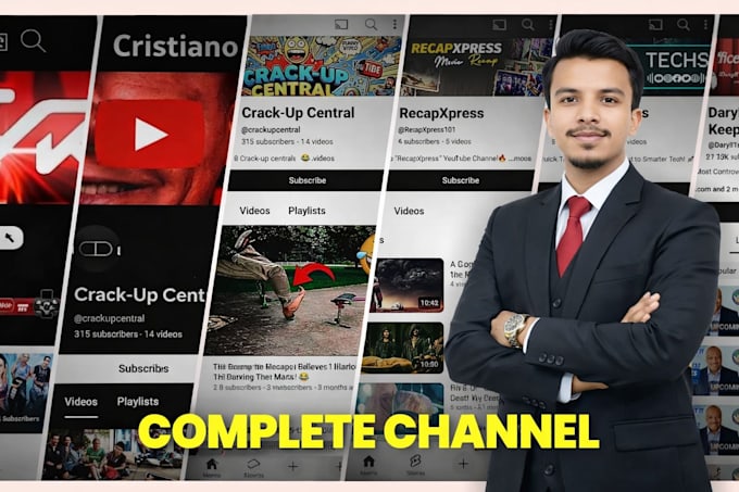 do best youtube channel create, and setup, professionally