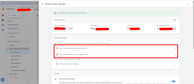 set or fix google consent mode v2, cookie consent banner, ga4, form tracking,GTM