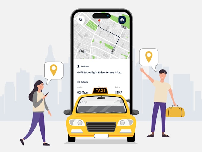 develop ride sharing app, e scooter app, taxi booking app, car pooling app