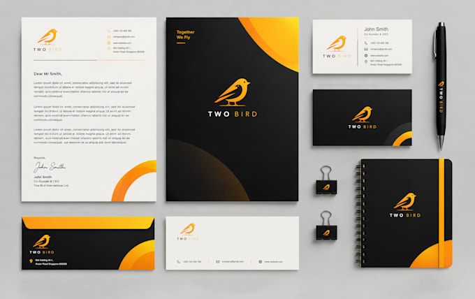 design business card letterhead envelope and complete stationery