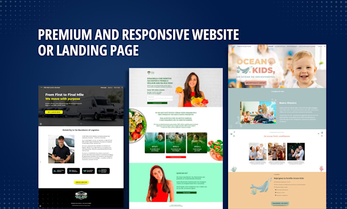 design a professional landing page or business website using wix or google sites