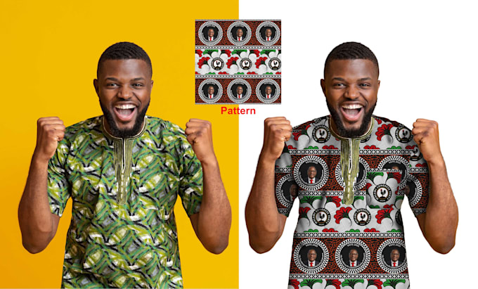 do a pattern change, color change, your product in photoshop