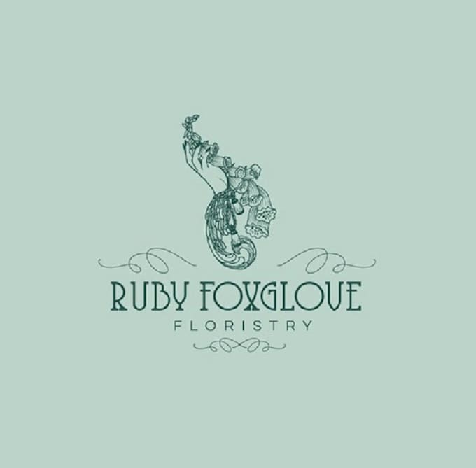 design superior conventional curios loving florist logo