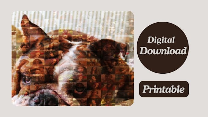 create mosaic picture from photos collage as a unique unforgettable family gift
