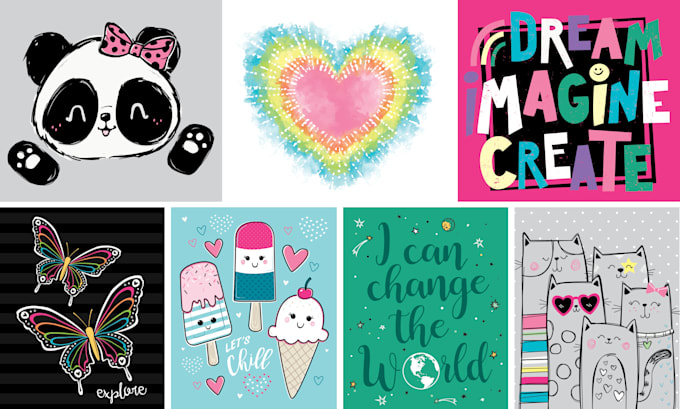 create a graphic for your kids apparel and merchandise