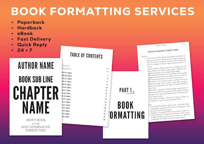 children book formatting for amazon kdp and ingramspark