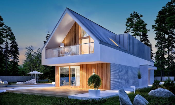 make 3d model and render, exterior, interior, 3d floor plan