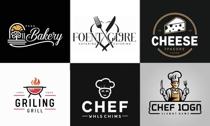 design catering bekary chef cheese or grill logo