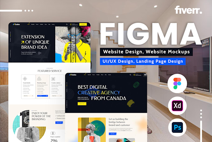 do figma website design, website mockup, figma landing page