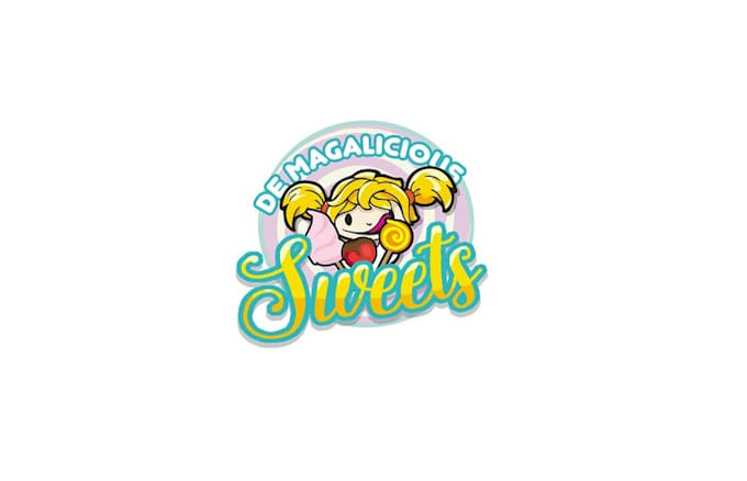 design fun vibrant candy store logo