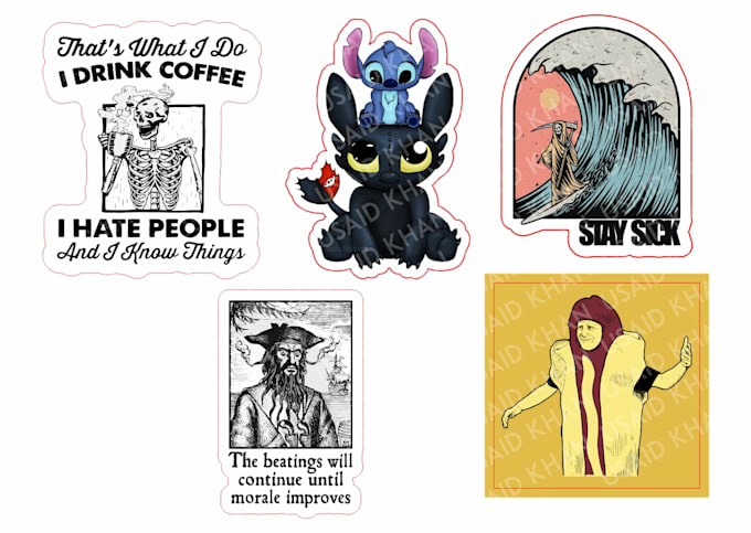 design a custom vinyle sticker, decal, diecut, badge