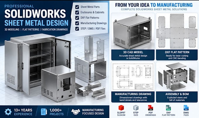 design sheet metal parts in solidworks with fabrication drawings