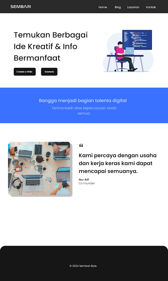 Create landing page wordpress website by Lifdev Fiverr