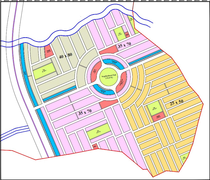 create a layout plan for a housing society