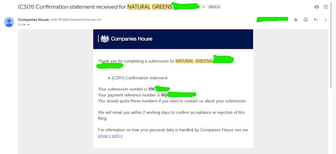 submit your confirmation statement