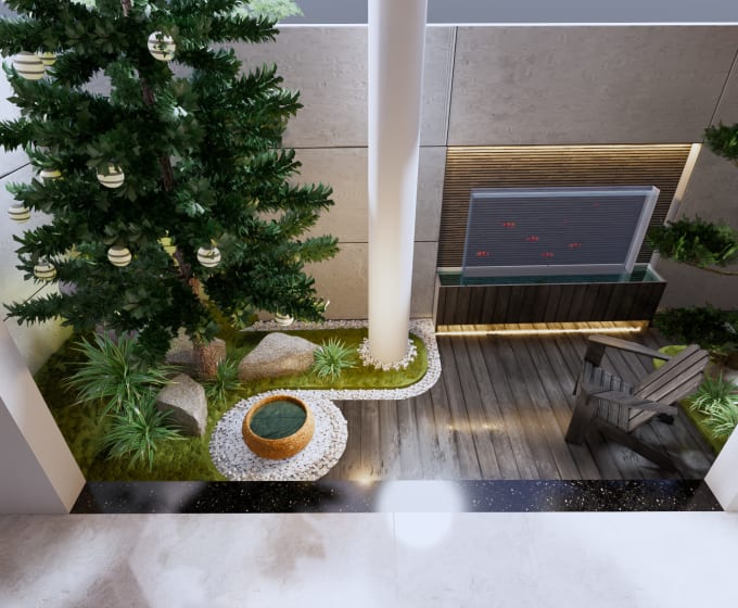 design the garden,landscape,backyard for tiny house