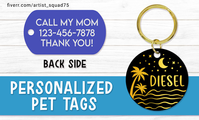 personalized dog cat tags, custom engraved pet name id tag