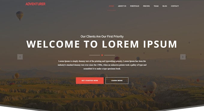 develop a beautiful landing page using HTML, CSS, and bootstrap