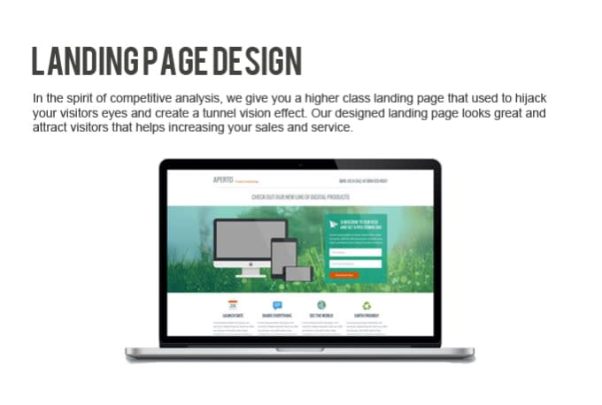make professional landing page