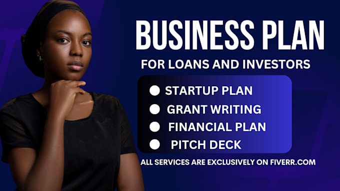 develop investor ready business plan for startups, grant, business plan writer