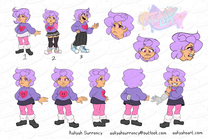character designs and character sheets