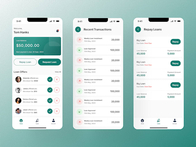 develop money transfer app, loan app, finance app, fintech app for banking app