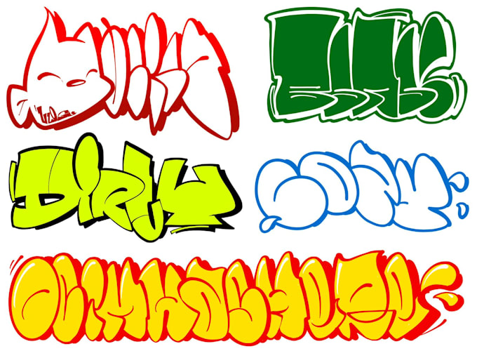 custom graffiti throw up with character for logo under 24h