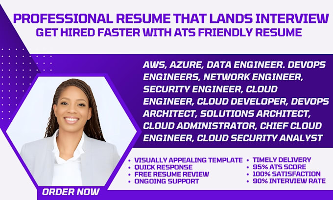 write a cloud engineer resume, aws, devops, azure ats resume and cover letter