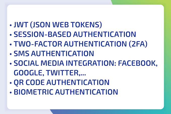 integrate authentication services for your website