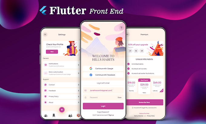 Do android mobile app development with flutter front end by Ali52raza ...