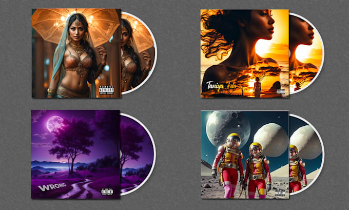 design high quality album cover art using ai