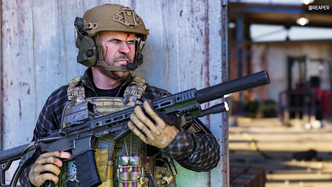 create a professional 3d tarkov thumbnail