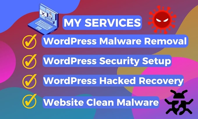 do malware removal or virus remove from website and provide security