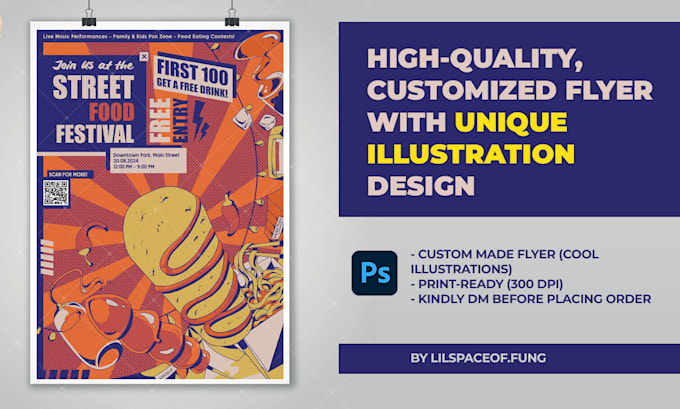 create cool, unique illustrated flyers and brochures