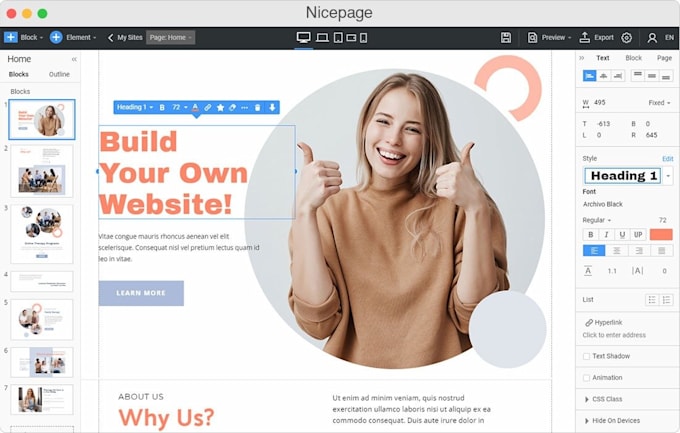 craft a stunning website with free hosting