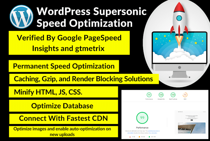 do wordpress super speed optimization for google pagespeed insight and gtmetrix