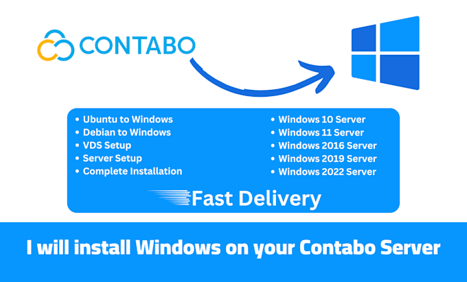 install windows on contabo vps within 1 hour
