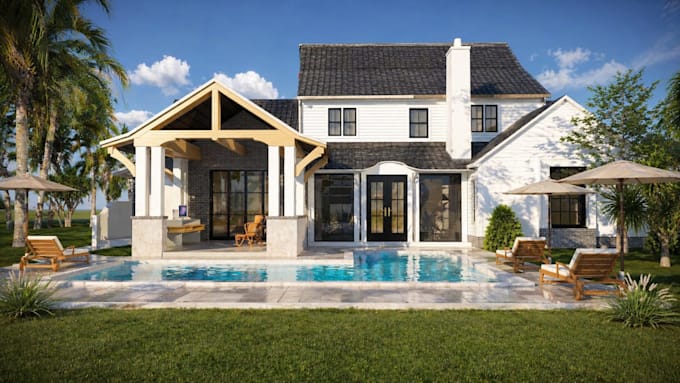 create realistic 3d rendering and 2d floor plan