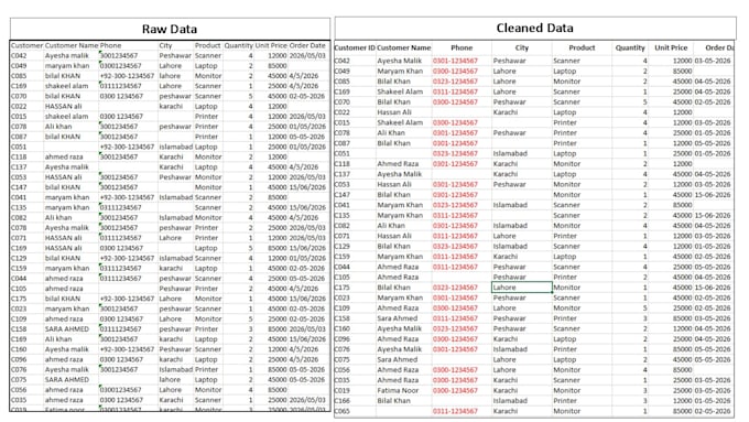 clean, format and organize your excel spreadsheet