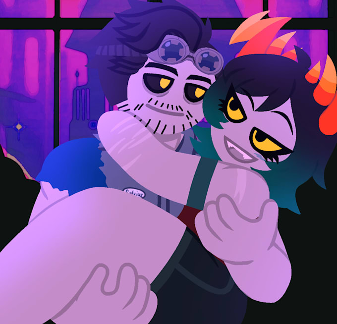 draw your character in homestuck style flat color