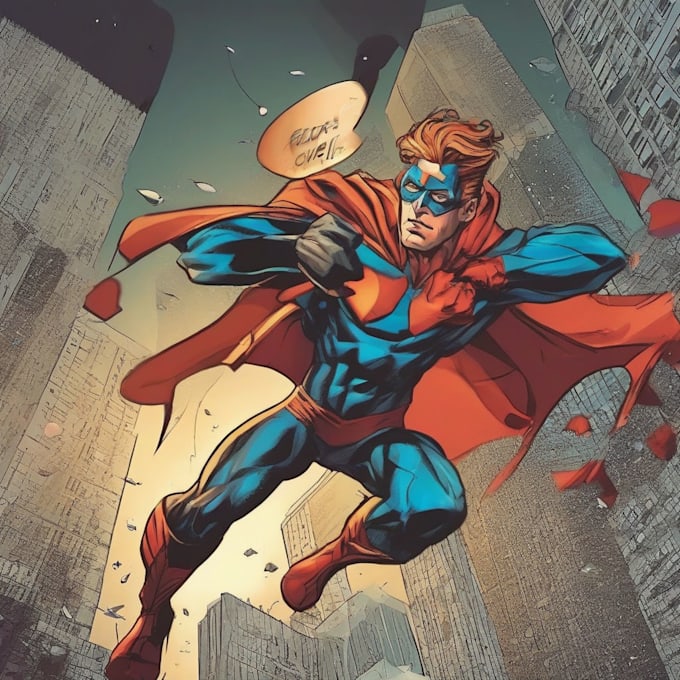 do superhero comic artwork and book