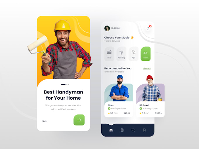 build on demand handyman app, home services booking, delivery app and website