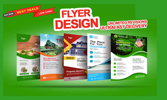 create professional business flyer design, brochure leaflet, banners and posters