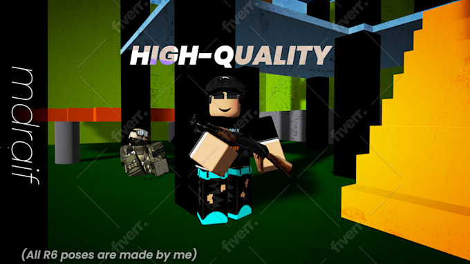 make you a detailed roblox game thumbnail and icon