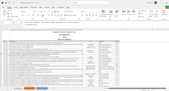 assist you with financial reporting and bookkeeping in excel