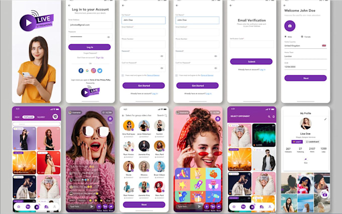 make a live  streaming app dating app social chat app social