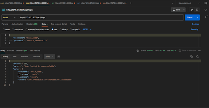 build a django rest API with database connection