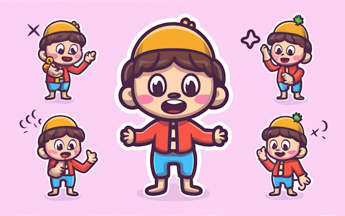 create a vector cute cartoon character and mascot