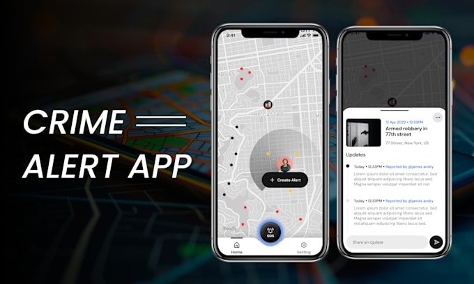 create a crime alert, emergency app like citizen
